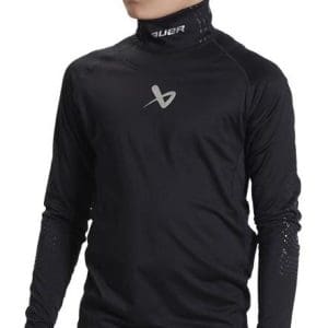Bauer, BAUER S22 L/SL YOUTH NECKGUARD COMPRESSION SHIRT