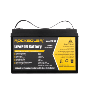 Rocksolar, ROCKSOLAR 24V 50Ah Deep Cycle Lithium Battery (LIFEPO4)