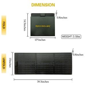 Rocksolar, ROCKSOLAR 60W 12V Foldable Solar Panel