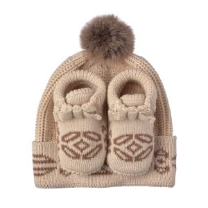Manitobah Mukluks, Grass Crib Bootie Set