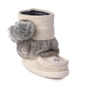 Manitobah Mukluks, Waterproof Faux Fur Child Snowy Owlet