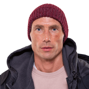 Red Original, Merino Beanie - Burgundy