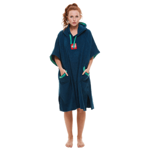 Red Original, Women's Towelling Change Robe - Navy