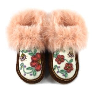 Indigenous Market, Anne Bell Ladies 8 Floral Moccasins