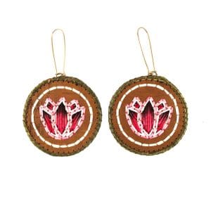 Indigenous Market, Amber Waboose Quilled Florals Earrings