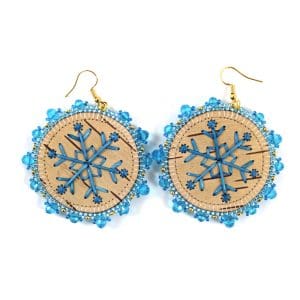 Indigenous Market, Christina Stonefish Snowflake Earrings