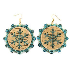 Indigenous Market, Christina Stonefish Snowflake Earrings