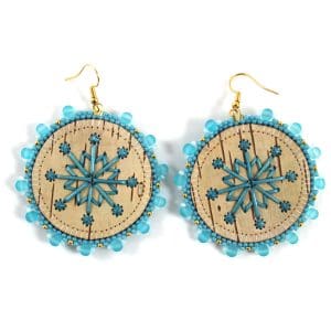 Indigenous Market, Christina Stonefish Snowflake Earrings