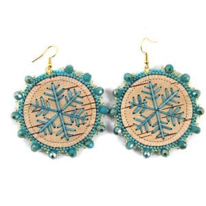 Indigenous Market, Christina Stonefish Snowflake Earrings