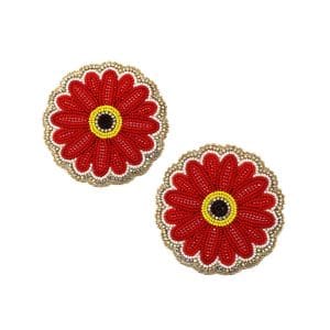Indigenous Market, Ebony Chubb Red Daisy Earrings