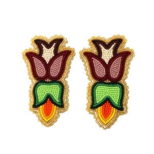 Indigenous Market, Ebony Chubb Double Flower Earrings