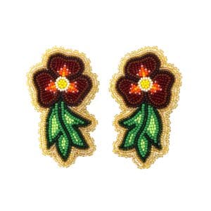 Indigenous Market, Ebony Chubb Flower Leaf Earrings
