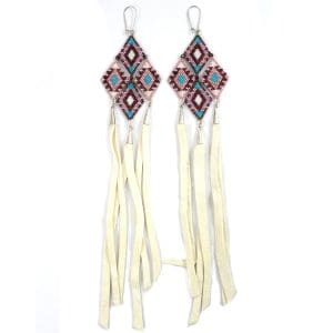 Indigenous Market, Jennifer Chartrand Pink Tassel Earrings
