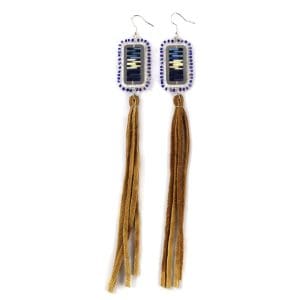 Indigenous Market, Olive+Denton Quill Fringe Earrings