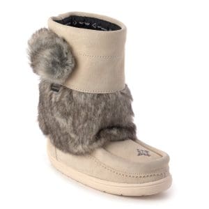 Manitobah Mukluks, Waterproof Faux Fur Youth Snowy Owlet