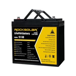 Rocksolar, ROCKSOLAR 12V 50Ah Deep Cycle Lithium Battery (LIFEPO4)