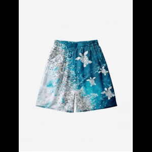 Rosegal, Plus Size Sandstone Turtle Ombre Sea Print Hawaii Sea Creatures Beach Shorts For Men