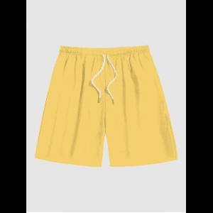 Rosegal, Plus Size Elastic Waist Solid Beach Shorts For Men