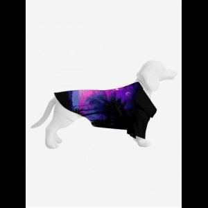 Rosegal, Pet's Coconut Tree Ombre Galaxy Print Hawaii Shirt