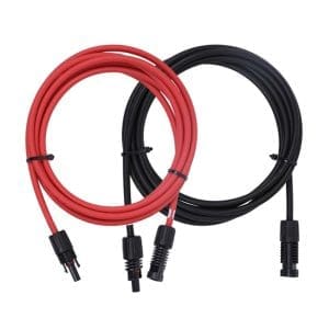 Rocksolar, ROCKSOLAR Solar Panel Extension Cables (PV Cable) With MC4 Connectors One Pair Red+Black