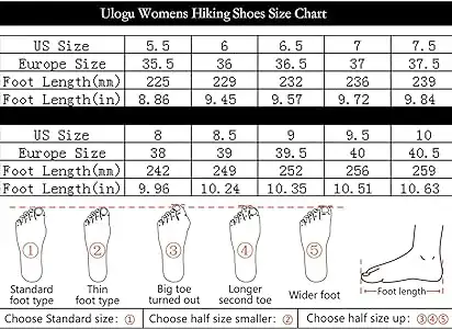 hiking shoes women size