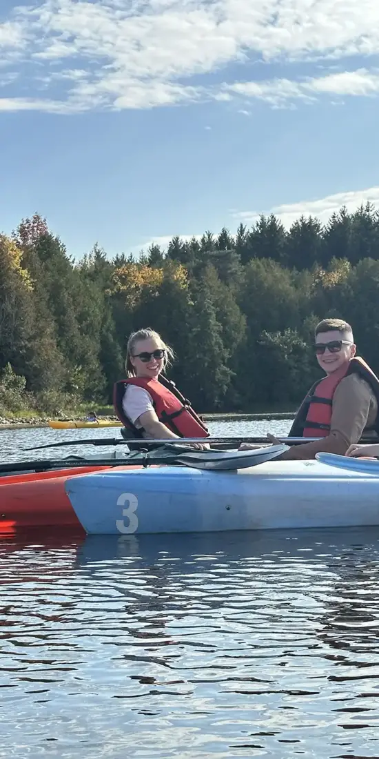 Kayaking tour on Island Lake from Toronto on RV - Motorhome