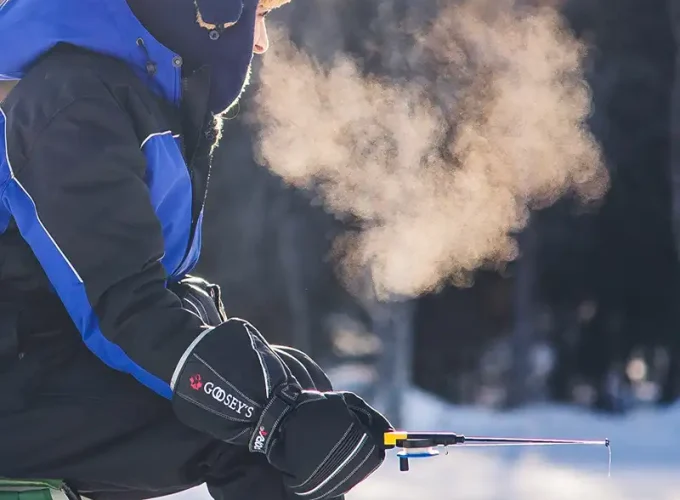 Ice Fishing Adventure on the Icey Lake RV-Motorhome Tour