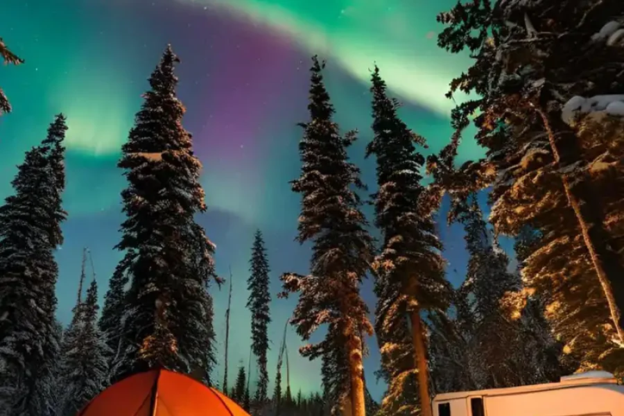 Winter Camping Adventure in Muskoka: Northern Lights Escape RV-Motorhome Tour