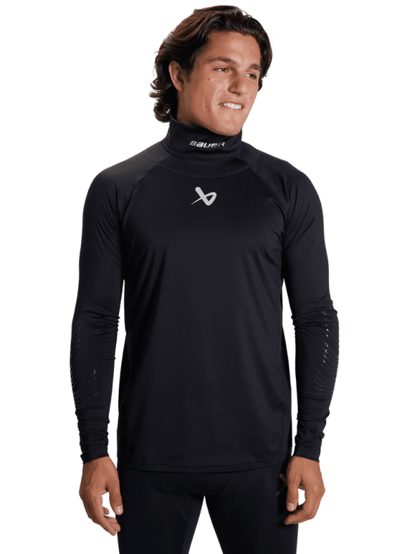 Bauer, BAUER S22 L/SL SENIOR NECKGUARD COMPRESSION SHIRT