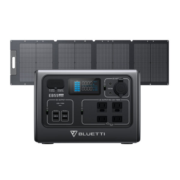 BLUETTI EB55+SP100L Solar Generator Kit