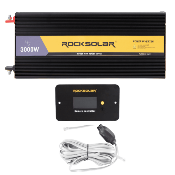 Rocksolar, Rocksolar 3000W 12V Pure Sine Wave Power Inverter With Remote Control Panel