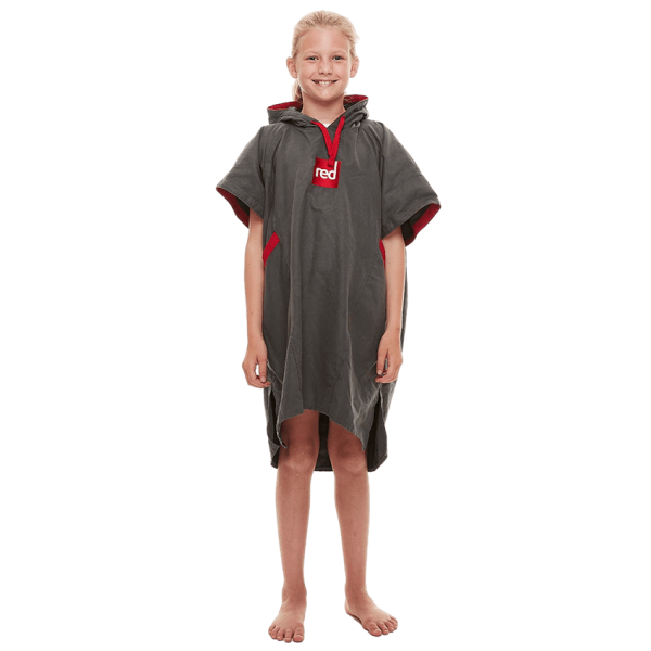 Red Original, Kids Quick Dry Microfibre Changing Robe - Grey