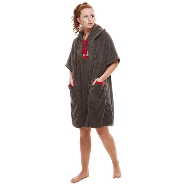 Red Original, Women's Towelling Change Robe - Grey