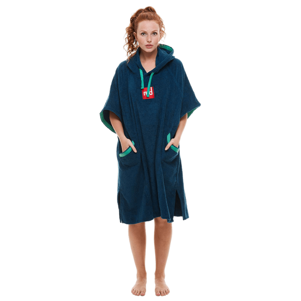 Red Original, Women's Towelling Change Robe - Navy