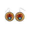 Indigenous Market, Coral Madge Beaded Earrings - Image 2
