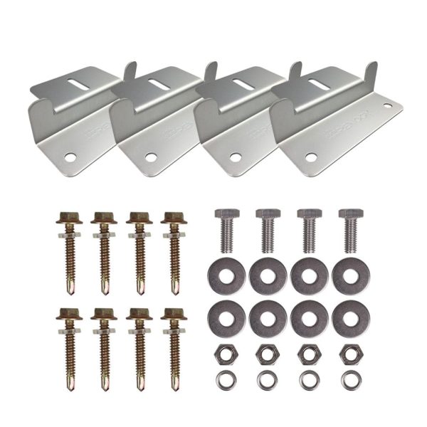 Rocksolar, ROCKSOLAR Z-Bracket Mount System for Solar Panels - (Set of 4)