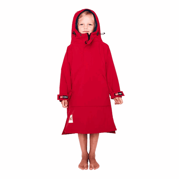 Red Original, Kids Dry Poncho - Red