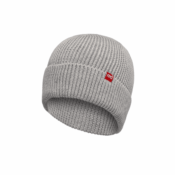 Red Original, Eddy Recycled Polyester Beanie Hat - Light Grey