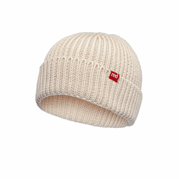 Red Original, Flow Organic Cotton Beanie Hat - Stone