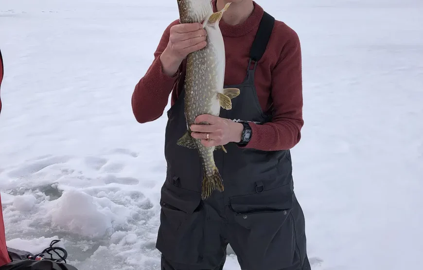 Ice Fishing Adventure on the Icey Lake RV-Motorhome Tour