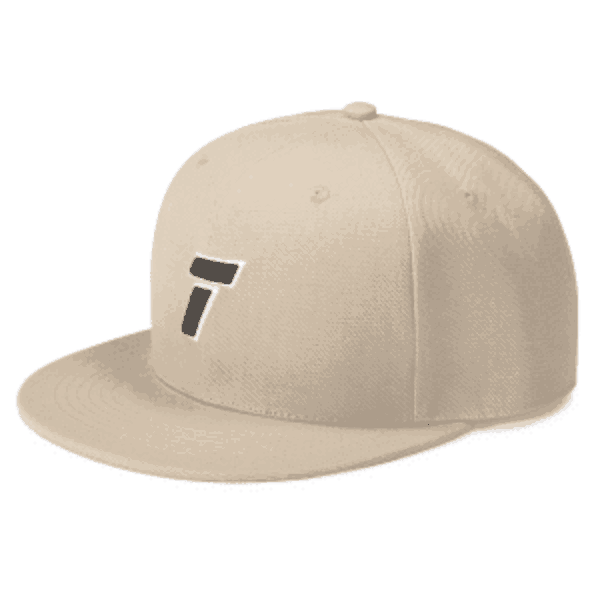 , Cotton Snapback Hat - Beige